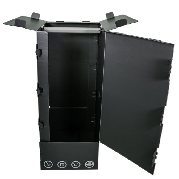 Short Black Plastic Corrugated Wardrobe Boxes