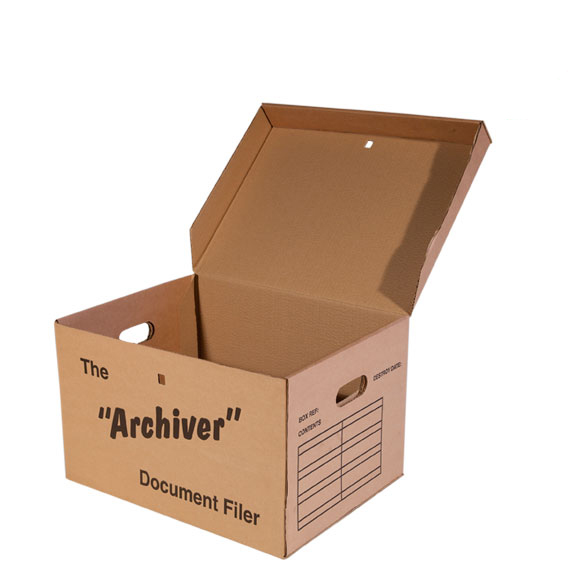 Archive Box With Integral Lid, Standard Size